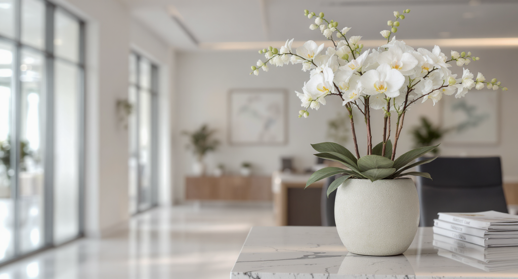 گل مصنوعی اداری: راهنمای انتخاب و چیدمان حرفه‌ای